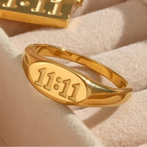 NEW 11:11 Angel Number Gold Ring - Picture 5 of 7